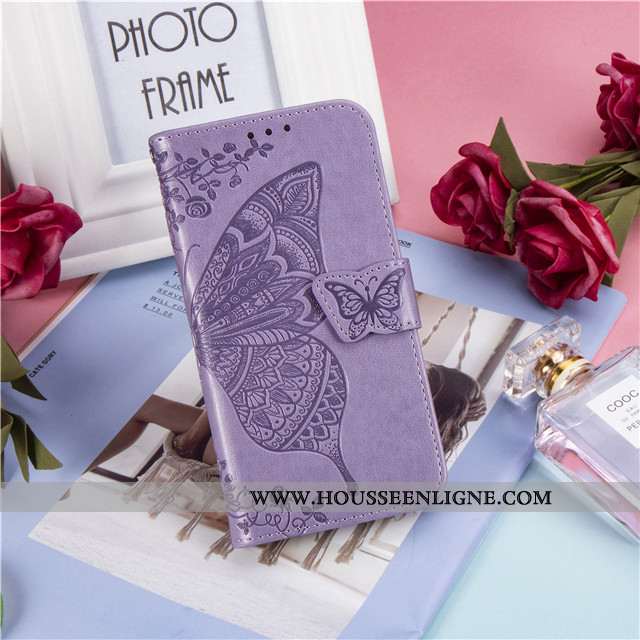 Coque Huawei Nova 5t Protection Cuir Clamshell Incassable Violet Tout Compris Téléphone Portable