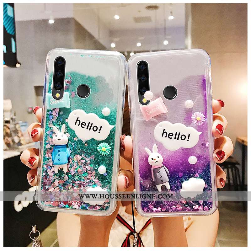 Coque Huawei P Smart 2020 Charmant Protection Téléphone Portable Violet Bleu Étui Incassable