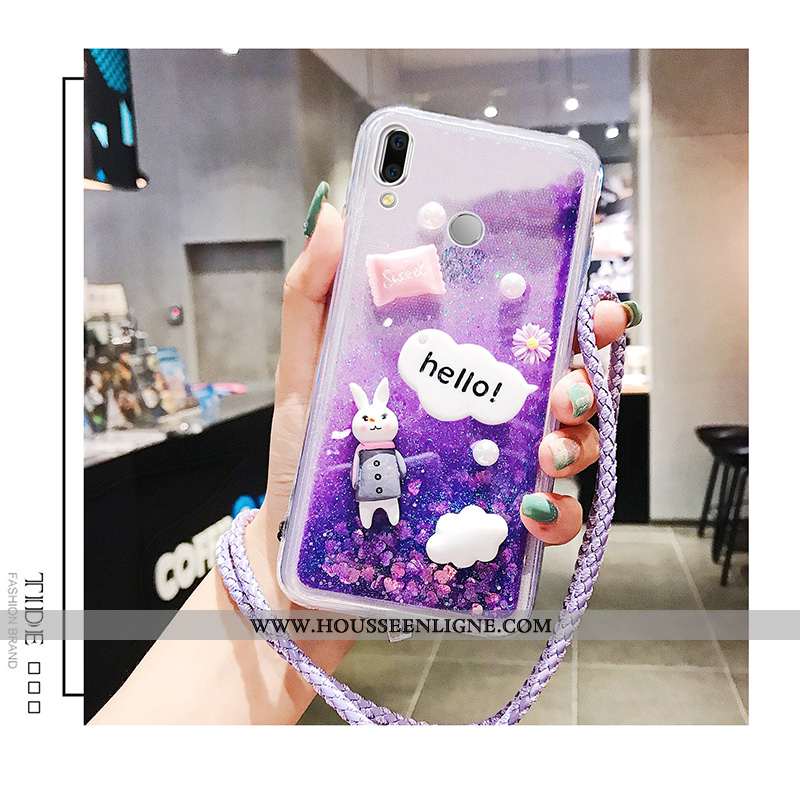 Coque Huawei P Smart 2020 Charmant Protection Téléphone Portable Violet Bleu Étui Incassable