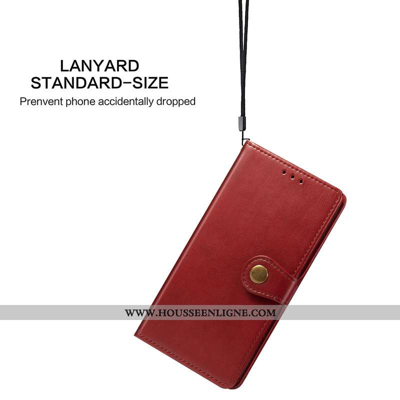 Coque Huawei P Smart 2020 Cuir Ornements Suspendus Étui Vert Une Agrafe Téléphone Portable Simple Ve