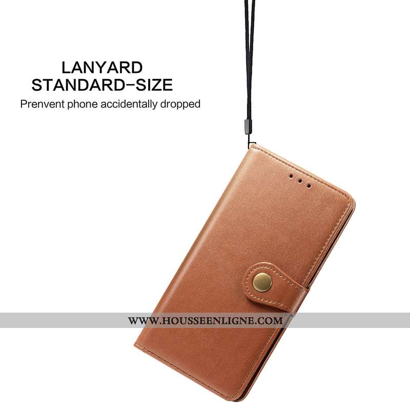 Coque Huawei P Smart 2020 Cuir Ornements Suspendus Étui Vert Une Agrafe Téléphone Portable Simple Ve