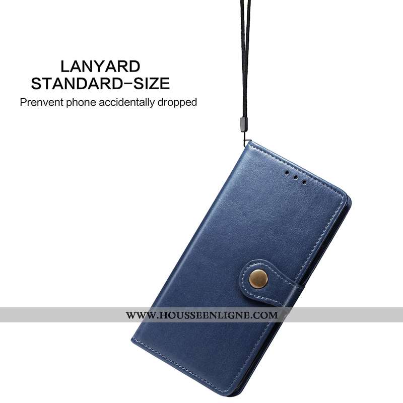 Coque Huawei P Smart 2020 Cuir Ornements Suspendus Étui Vert Une Agrafe Téléphone Portable Simple Ve