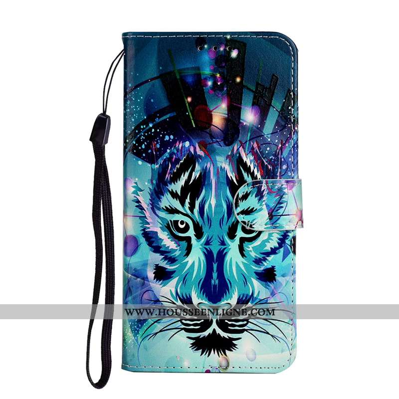 Coque Huawei P Smart 2020 Cuir Protection Clamshell Rouge Étui Téléphone Portable Rose