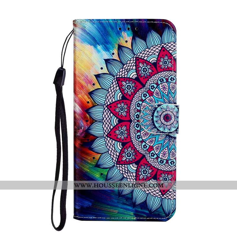 Coque Huawei P Smart 2020 Cuir Protection Clamshell Rouge Étui Téléphone Portable Rose