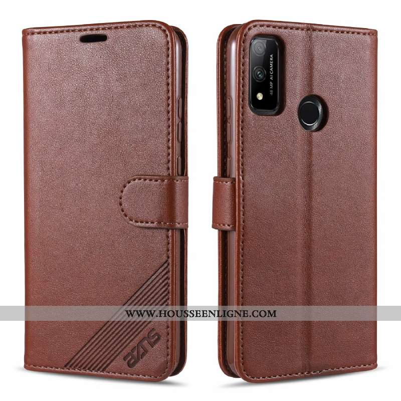 Coque Huawei P Smart 2020 Fluide Doux Portefeuille Étui Carte Rouge Tout Compris Rose