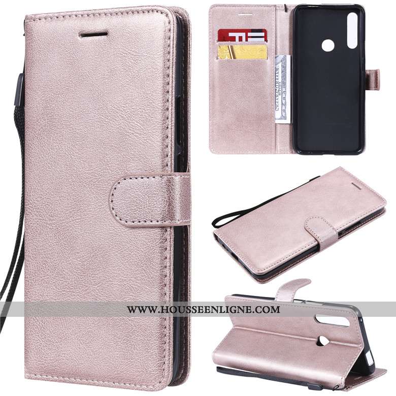 Coque Huawei P Smart+ 2020 Fluide Doux Silicone Rouge Cuir 2020 Clamshell Couleur Unie