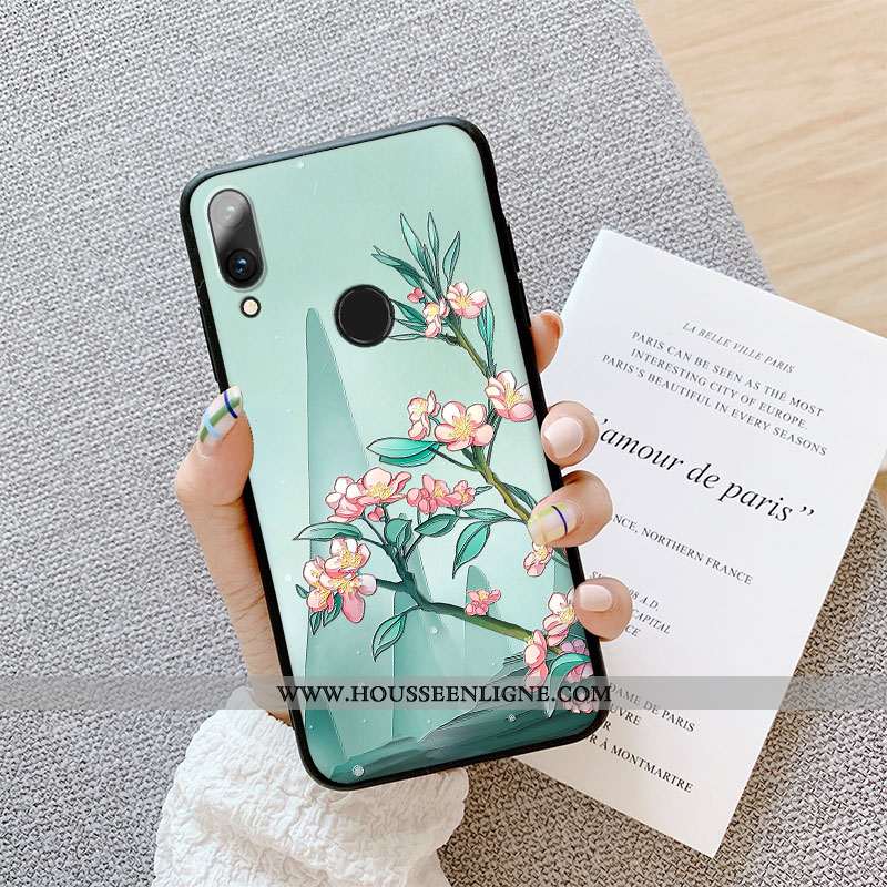 Coque Huawei P Smart 2020 Protection Délavé En Daim Couleur Créatif Incassable Dimensionnel Étui Ver