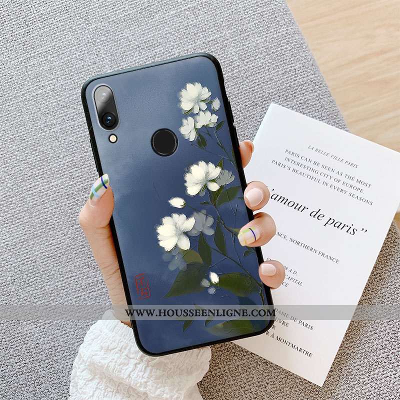 Coque Huawei P Smart 2020 Protection Délavé En Daim Couleur Créatif Incassable Dimensionnel Étui Ver
