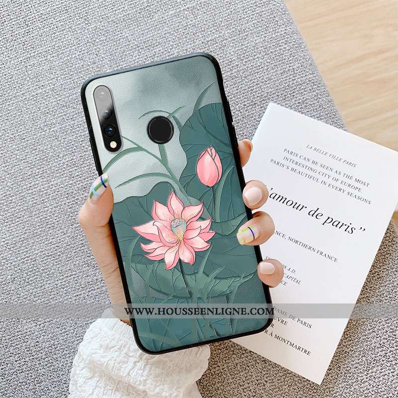 Coque Huawei P Smart 2020 Protection Délavé En Daim Couleur Créatif Incassable Dimensionnel Étui Ver