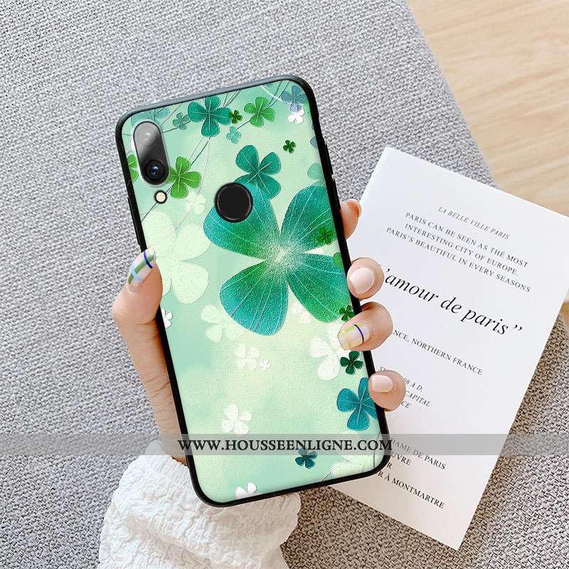 Coque Huawei P Smart 2020 Protection Délavé En Daim Couleur Créatif Incassable Dimensionnel Étui Ver