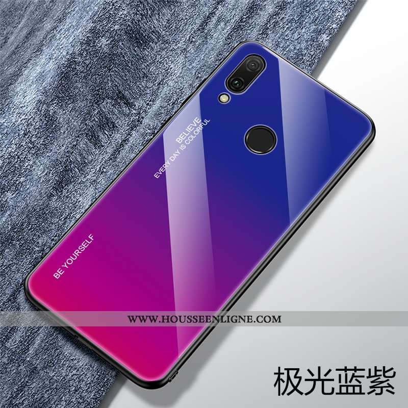 Coque Huawei P Smart 2020 Protection Verre Personnalité Bleu Tendance Fluide Doux Téléphone Portable