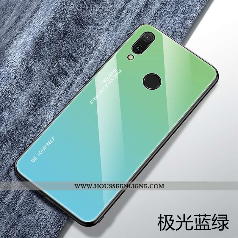 Coque Huawei P Smart 2020 Protection Verre Personnalité Bleu Tendance Fluide Doux Téléphone Portable