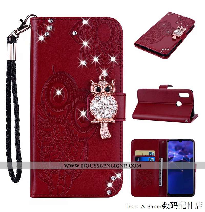Coque Huawei P Smart+ 2020 Protection Étui Téléphone Portable Vin Rouge 2020 Jeunesse Housse Bordeau
