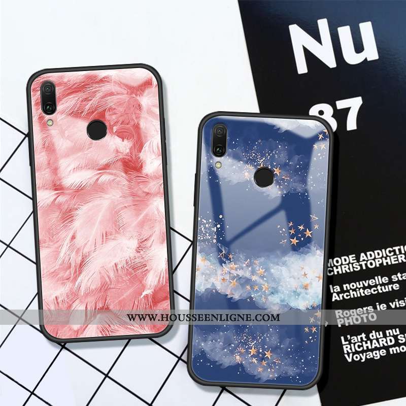 Coque Huawei P Smart 2020 Silicone Verre Net Rouge Rose Tout Compris Fluide Doux Téléphone Portable