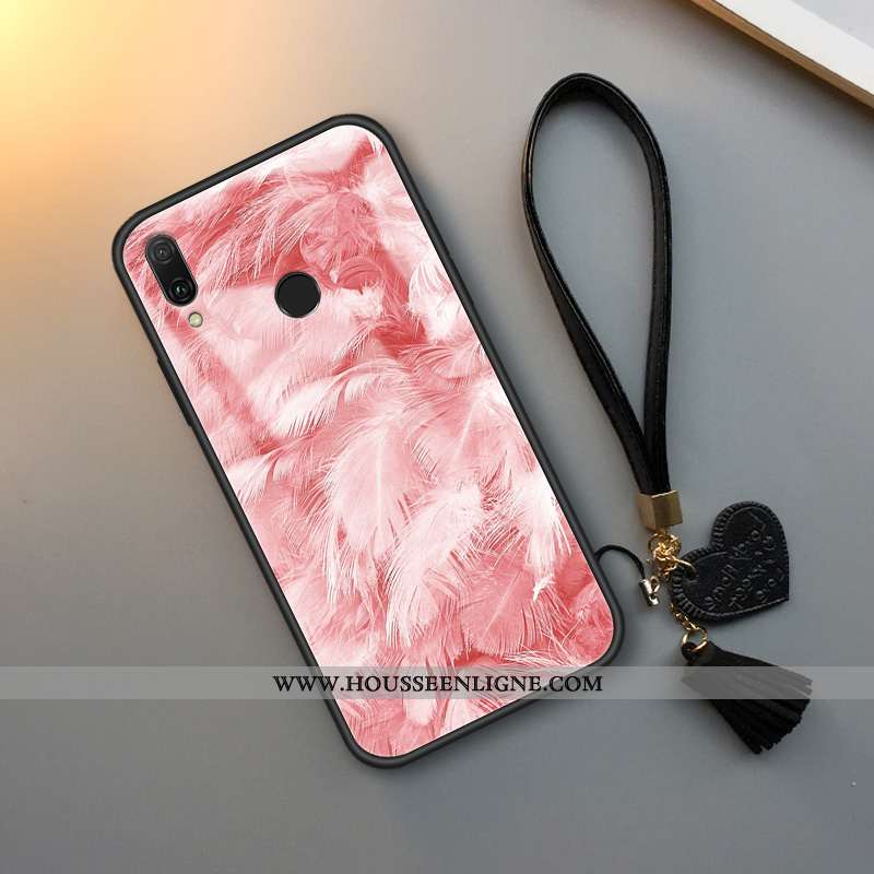 Coque Huawei P Smart 2020 Silicone Verre Net Rouge Rose Tout Compris Fluide Doux Téléphone Portable