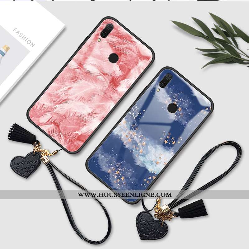 Coque Huawei P Smart 2020 Silicone Verre Net Rouge Rose Tout Compris Fluide Doux Téléphone Portable