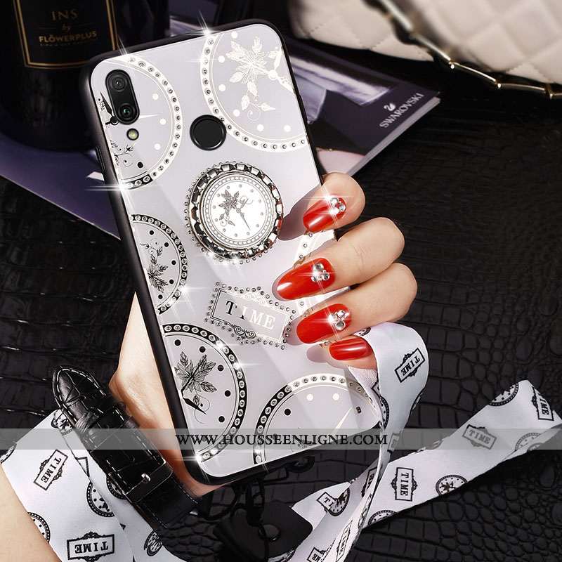 Coque Huawei P Smart 2020 Verre Ornements Suspendus Protection Téléphone Portable Fluide Doux Net Ro