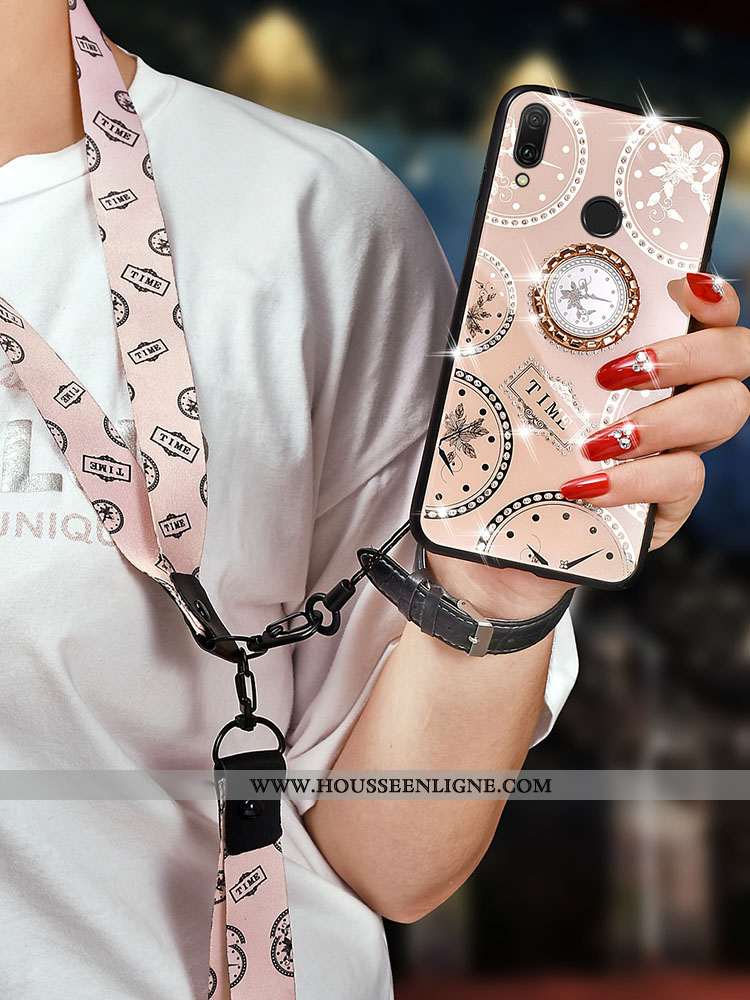Coque Huawei P Smart 2020 Verre Ornements Suspendus Protection Téléphone Portable Fluide Doux Net Ro