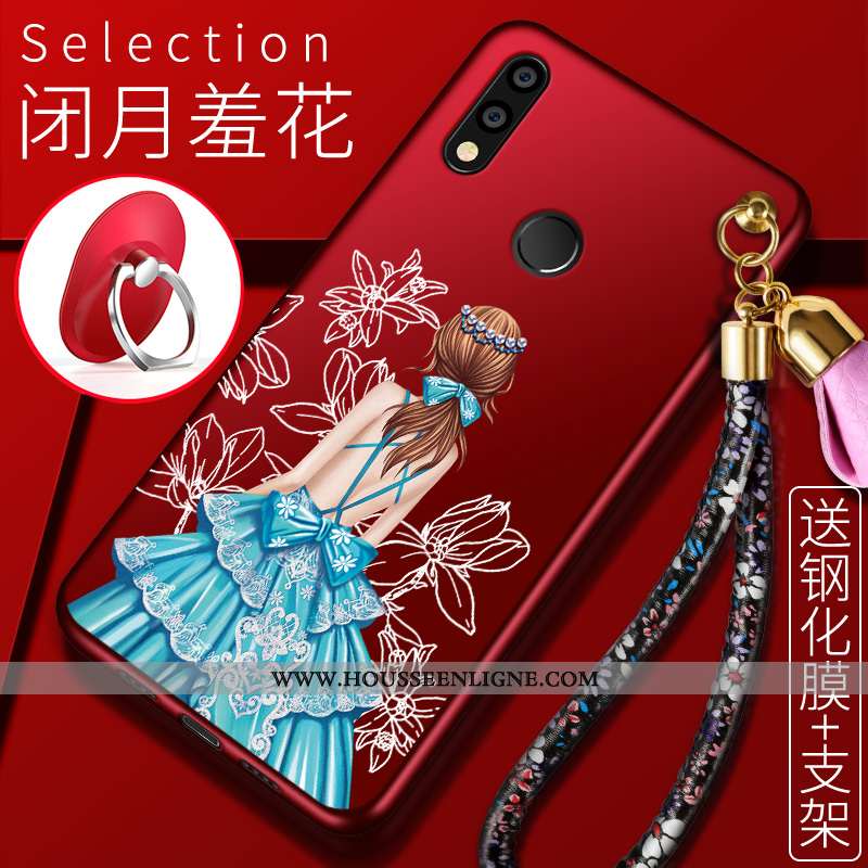 Coque Huawei P Smart+ Charmant Tendance Fluide Doux Bleu Personnalité Étui Incassable