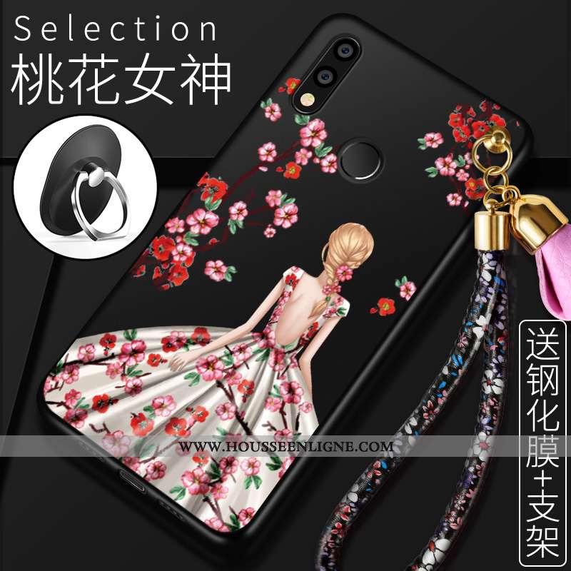 Coque Huawei P Smart+ Charmant Tendance Fluide Doux Bleu Personnalité Étui Incassable