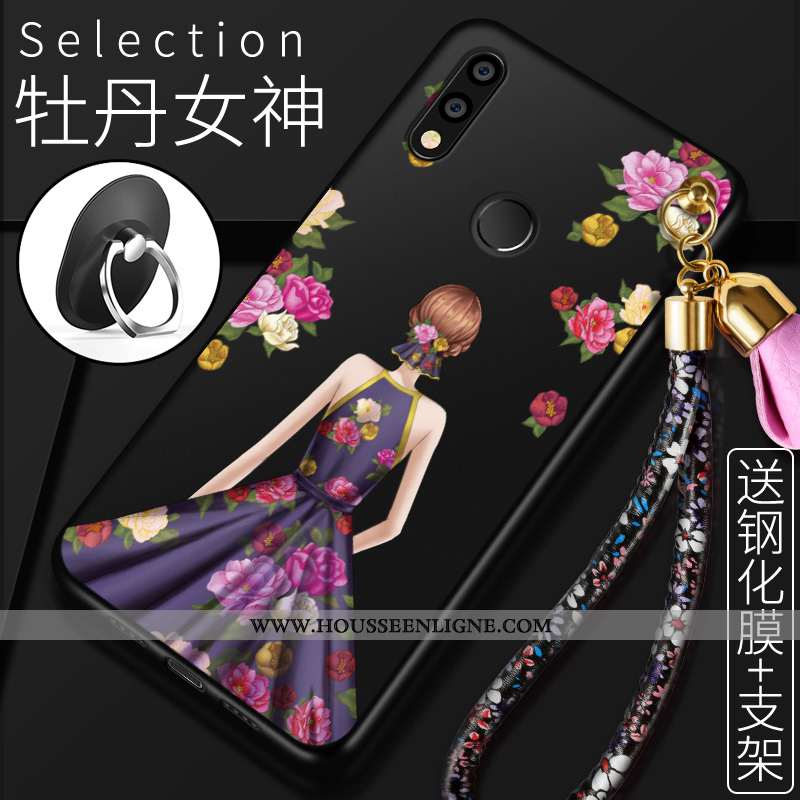 Coque Huawei P Smart+ Charmant Tendance Fluide Doux Bleu Personnalité Étui Incassable