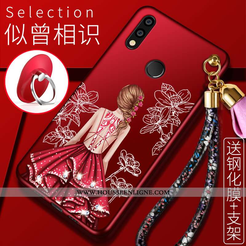 Coque Huawei P Smart+ Charmant Tendance Fluide Doux Bleu Personnalité Étui Incassable