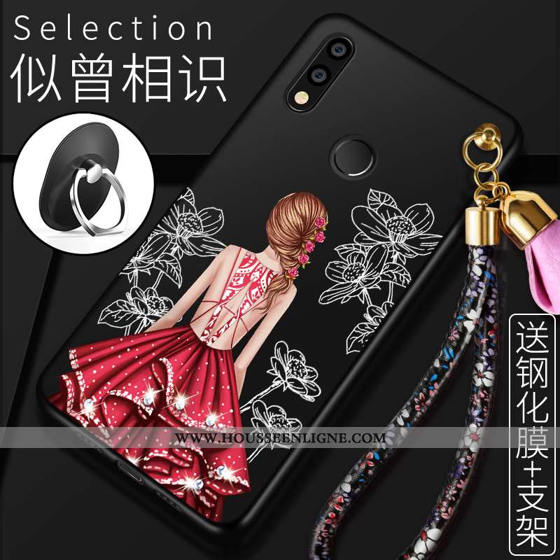Coque Huawei P Smart+ Charmant Tendance Fluide Doux Bleu Personnalité Étui Incassable