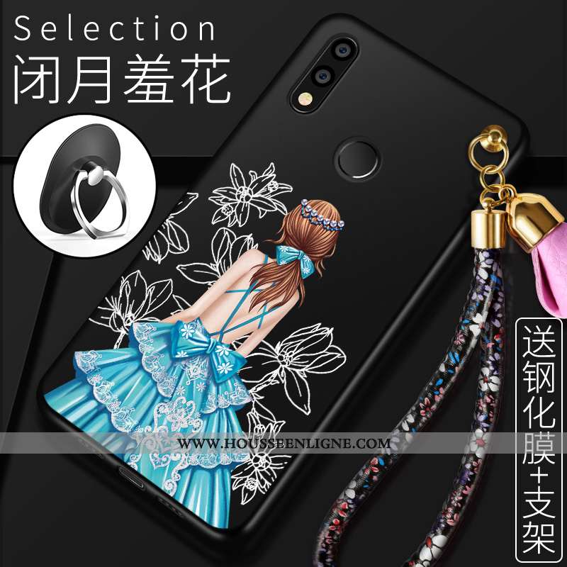 Coque Huawei P Smart+ Charmant Tendance Fluide Doux Bleu Personnalité Étui Incassable