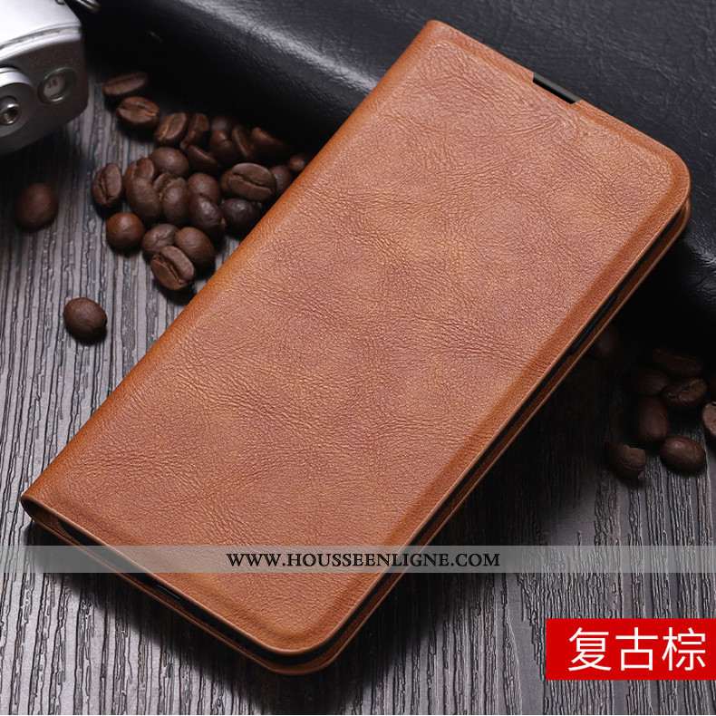 Coque Huawei P Smart Cuir Fluide Doux Housse Téléphone Portable Protection Bleu Marin Étui Bleu Fonc