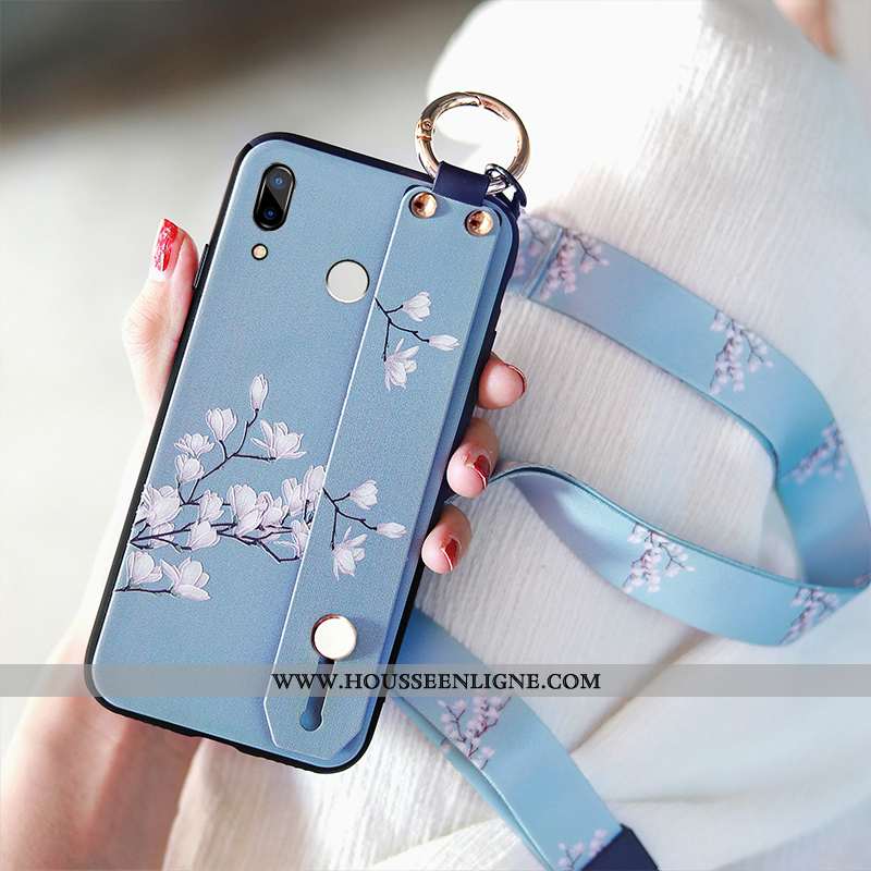 Coque Huawei P Smart+ Légère Fluide Doux Net Rouge Tout Compris Luxe Étui Bleu