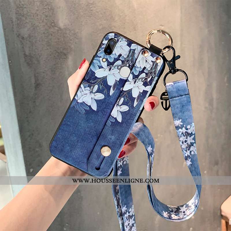 Coque Huawei P Smart+ Légère Fluide Doux Net Rouge Tout Compris Luxe Étui Bleu