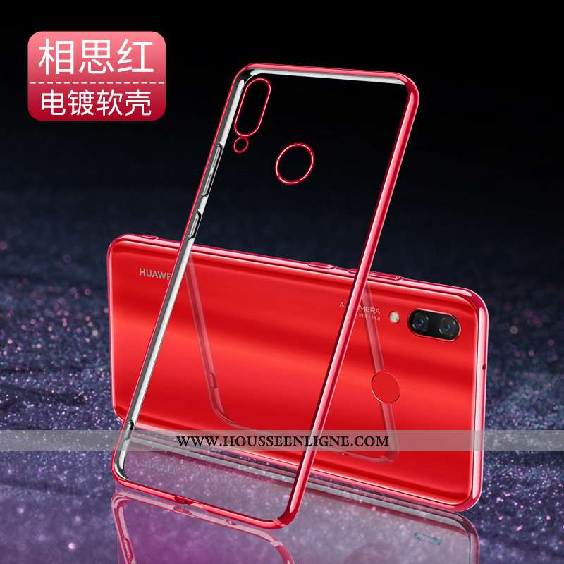 Coque Huawei P Smart+ Légère Fluide Doux Rouge Ultra Net Rouge Étui