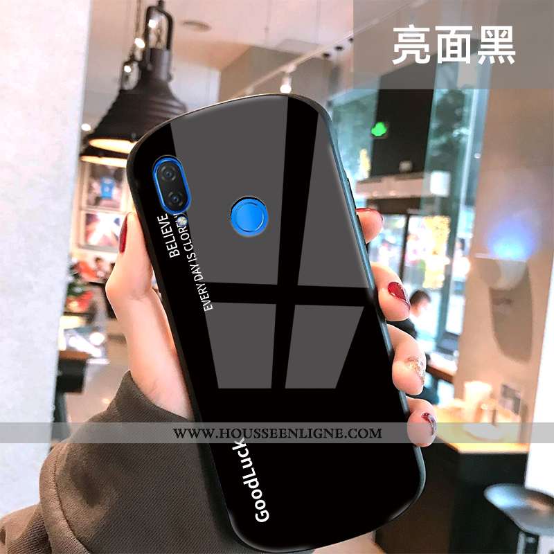Coque Huawei P Smart+ Personnalité Créatif Clair Incassable Tout Compris Simple Rouge