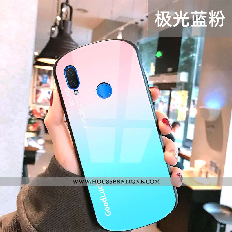 Coque Huawei P Smart+ Personnalité Créatif Clair Incassable Tout Compris Simple Rouge