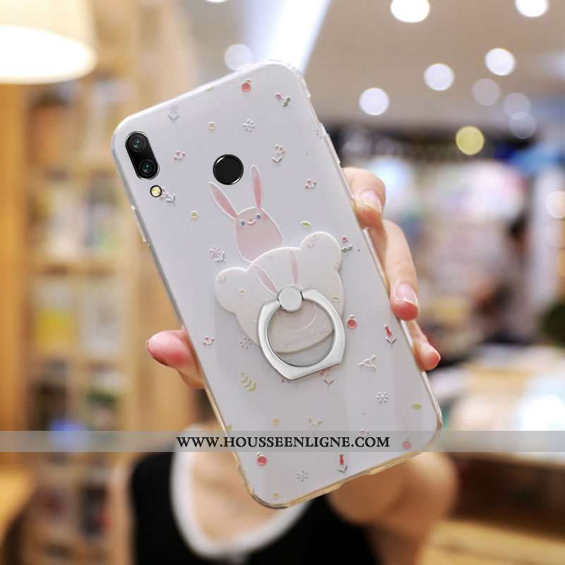 Coque Huawei P Smart+ Personnalité Créatif Fluide Doux Délavé En Daim Charmant Net Rouge Verte