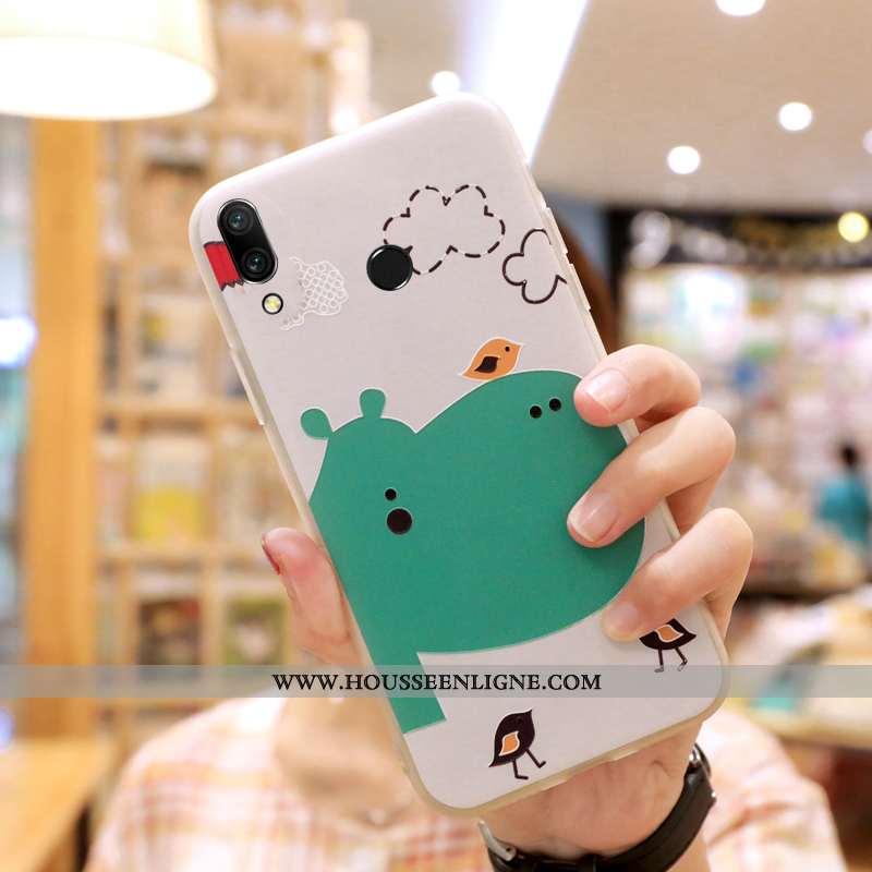 Coque Huawei P Smart+ Personnalité Créatif Fluide Doux Délavé En Daim Charmant Net Rouge Verte