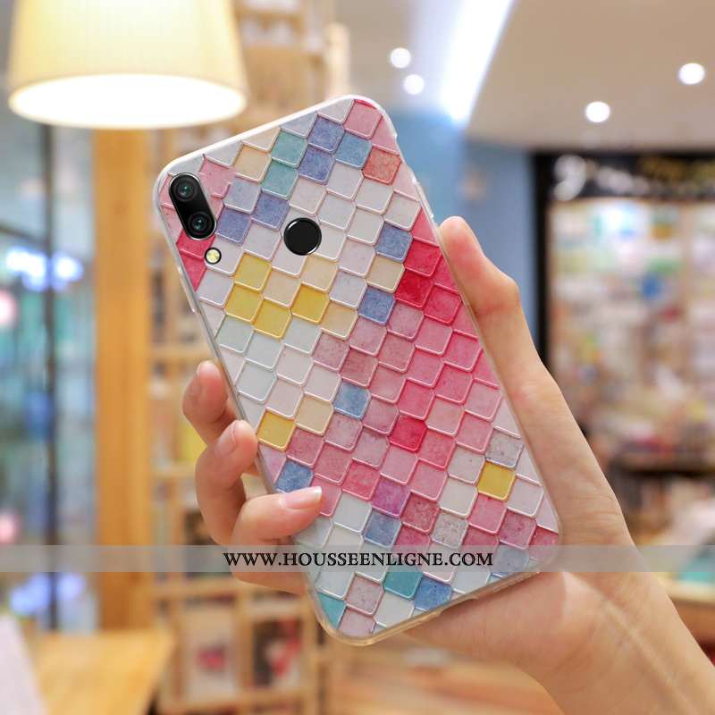 Coque Huawei P Smart+ Personnalité Créatif Fluide Doux Délavé En Daim Charmant Net Rouge Verte