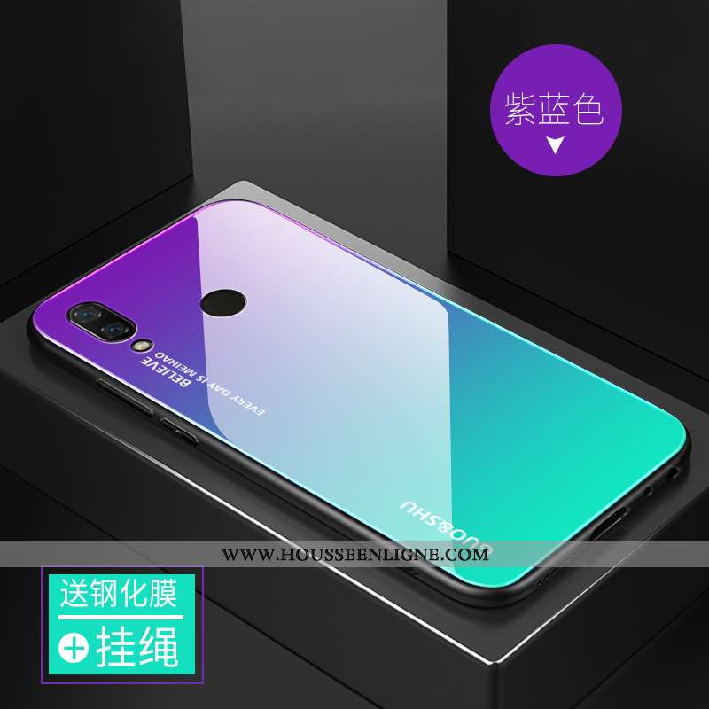 Coque Huawei P Smart+ Personnalité Créatif Rouge Étui Délavé En Daim Protection Tendance