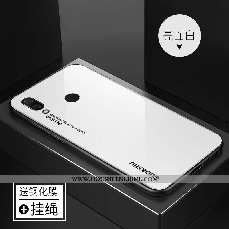 Coque Huawei P Smart+ Personnalité Créatif Rouge Étui Délavé En Daim Protection Tendance