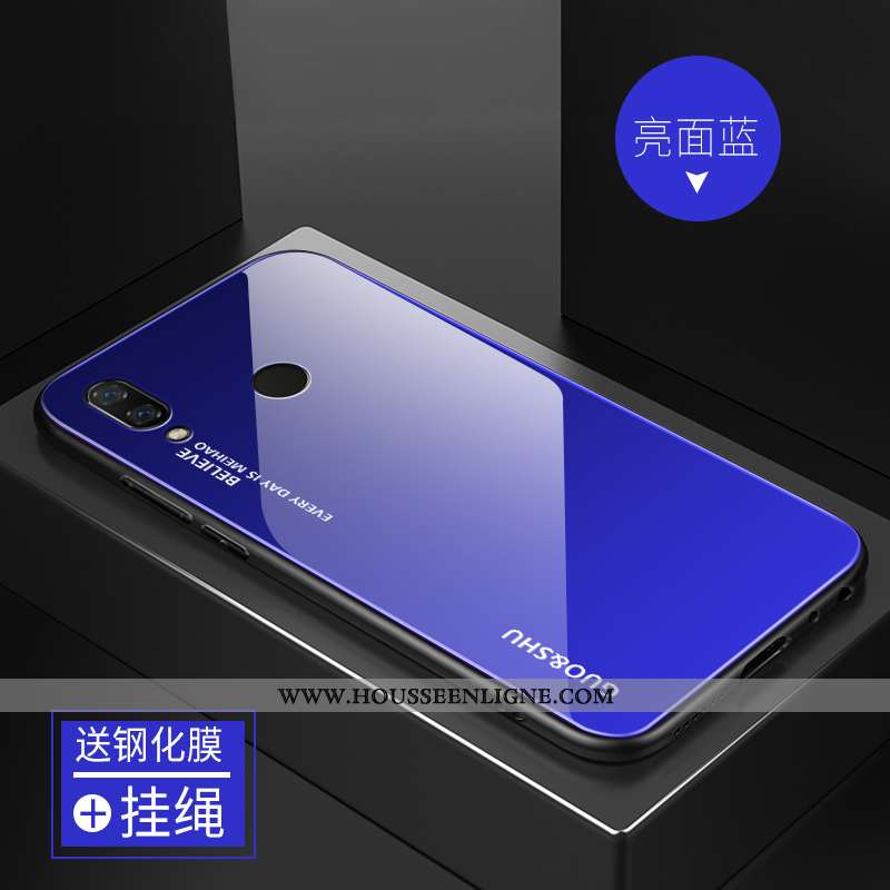 Coque Huawei P Smart+ Personnalité Créatif Rouge Étui Délavé En Daim Protection Tendance
