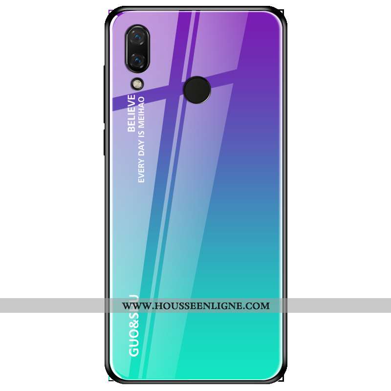Coque Huawei P Smart+ Personnalité Créatif Rouge Étui Délavé En Daim Protection Tendance