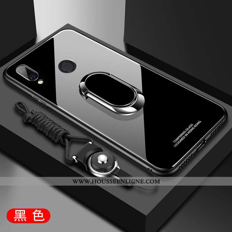 Coque Huawei P Smart+ Protection Verre Téléphone Portable Étui Fluide Doux Incassable Rouge