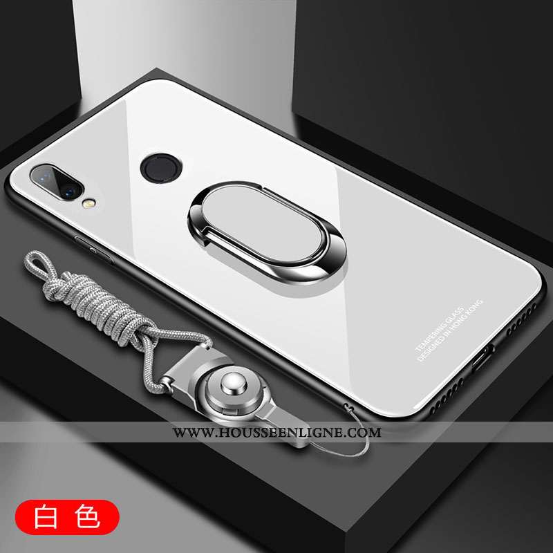 Coque Huawei P Smart+ Protection Verre Téléphone Portable Étui Fluide Doux Incassable Rouge