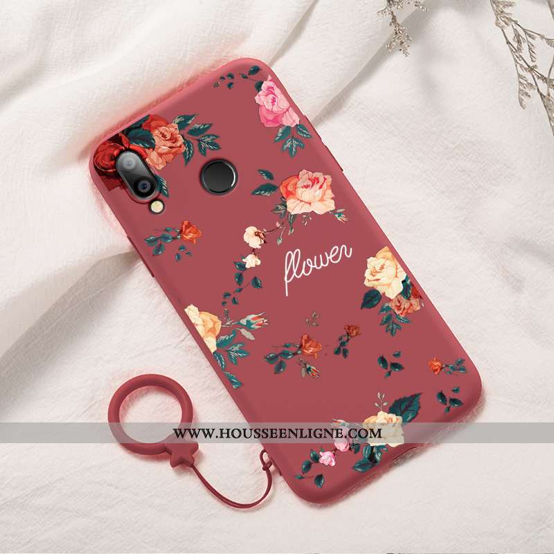 Coque Huawei P Smart+ Tendance Silicone Anneau Nouveau Créatif Vert Personnalité Verte