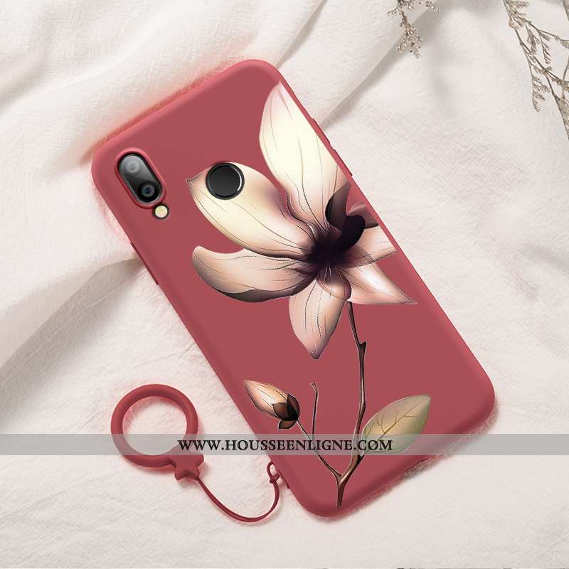 Coque Huawei P Smart+ Tendance Silicone Anneau Nouveau Créatif Vert Personnalité Verte