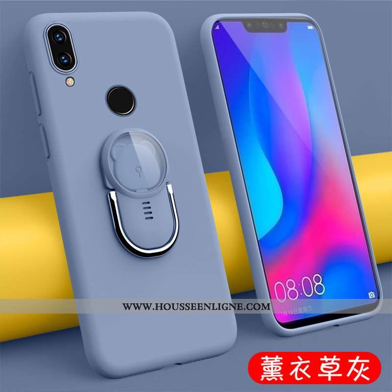Coque Huawei P Smart+ Ultra Tendance Délavé En Daim Tout Compris Tempérer Étui Silicone Rose