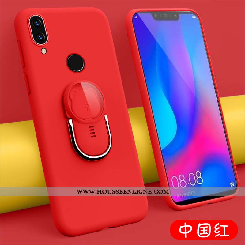 Coque Huawei P Smart+ Ultra Tendance Délavé En Daim Tout Compris Tempérer Étui Silicone Rose