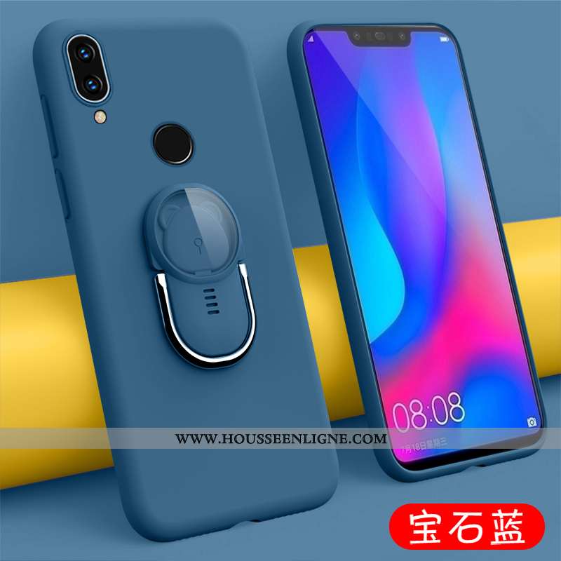 Coque Huawei P Smart+ Ultra Tendance Délavé En Daim Tout Compris Tempérer Étui Silicone Rose