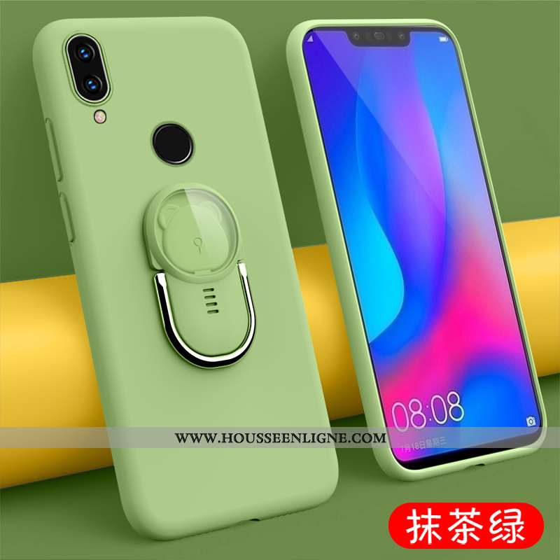 Coque Huawei P Smart+ Ultra Tendance Délavé En Daim Tout Compris Tempérer Étui Silicone Rose
