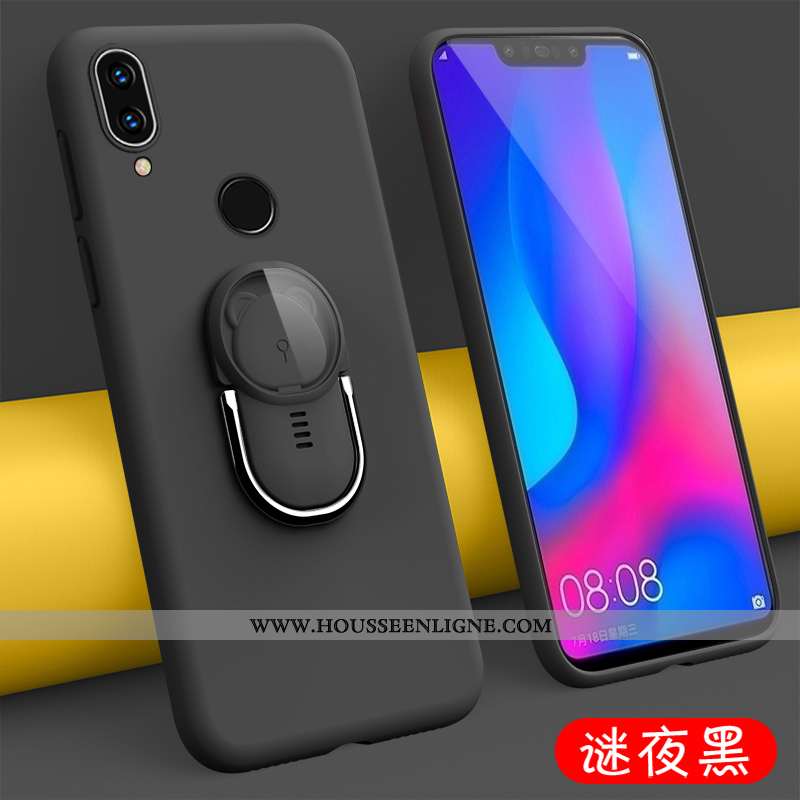 Coque Huawei P Smart+ Ultra Tendance Délavé En Daim Tout Compris Tempérer Étui Silicone Rose